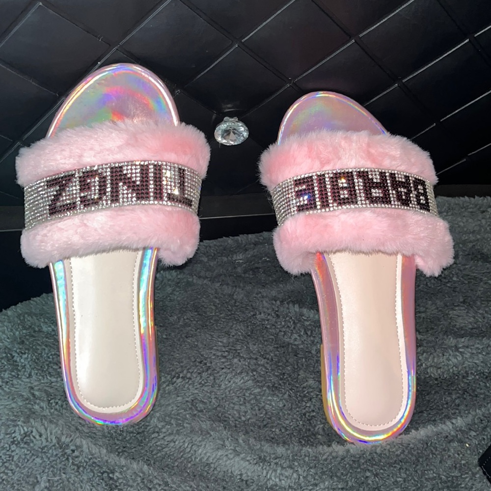 Barbie Tingz PINK SLIDES size 6.5